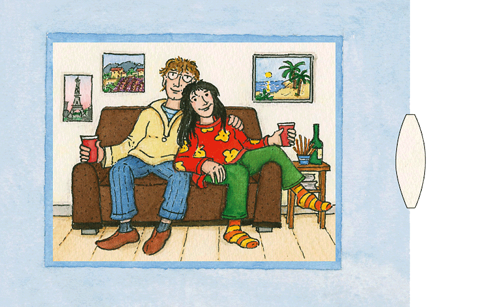 Lebende Karte "Paar"