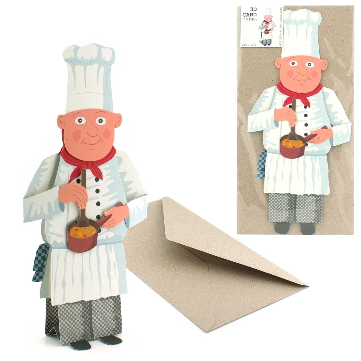 Carte type 3D "chef"