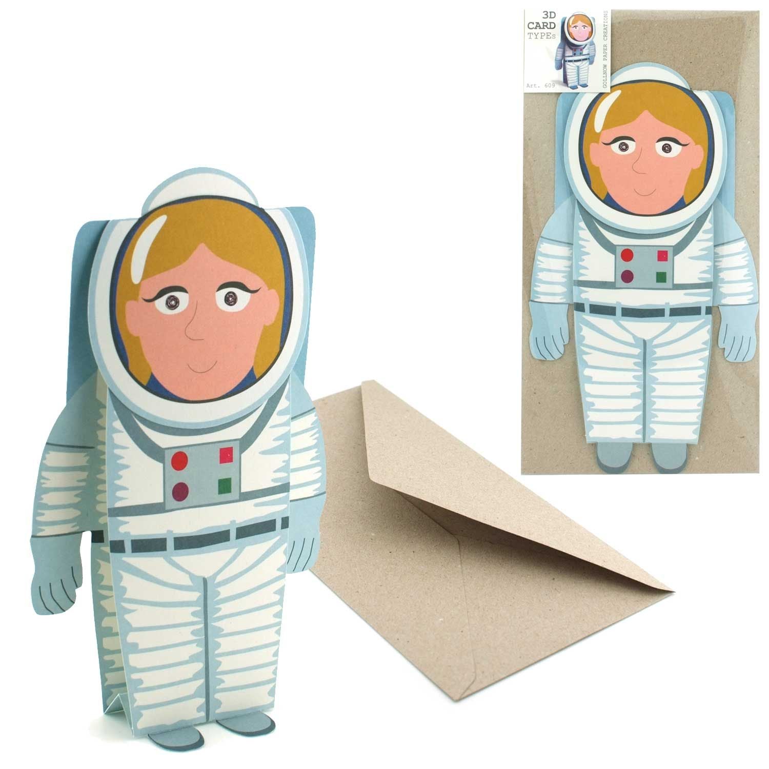 Carte type 3D "Astronaute"