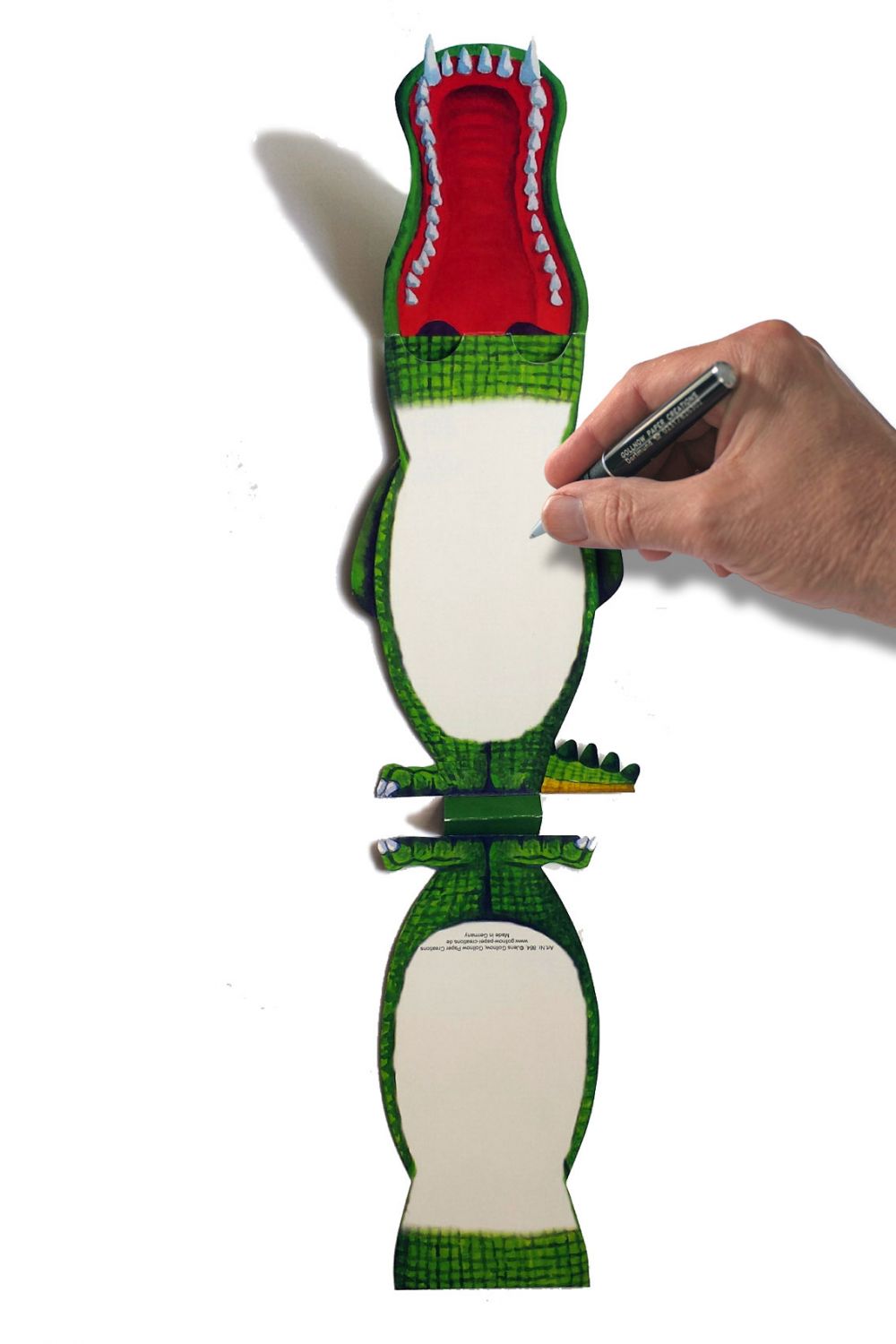 Carte pliante animal 3D "Crocodile