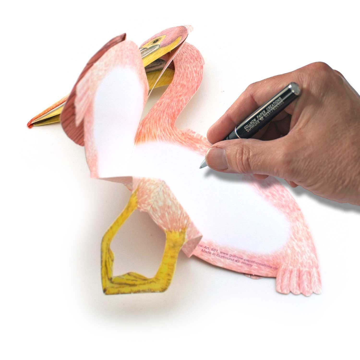 Carte pliante animal 3D "Pélican"