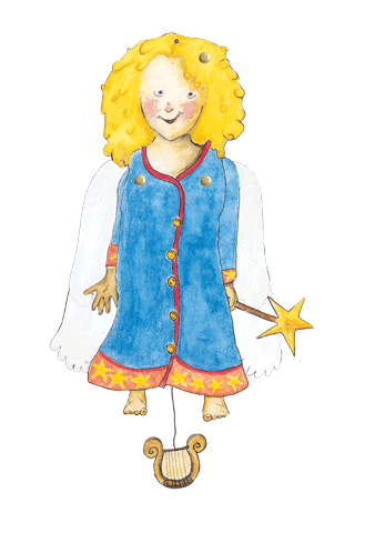 Handicraft sheet jumping angel