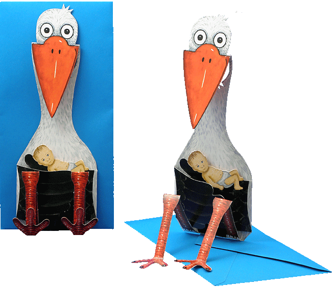 3D animal card "carrier pigeon"