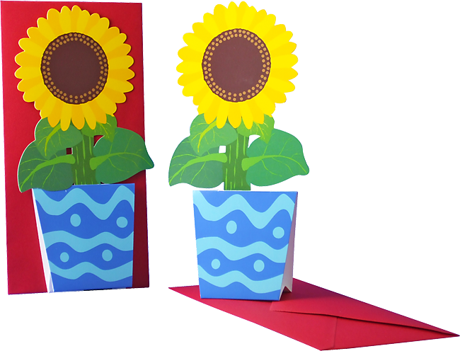 Papyrus Grußkarte – Sonnenblumenmädchen Zum Selberbeschriften (inkl. Umschlag)