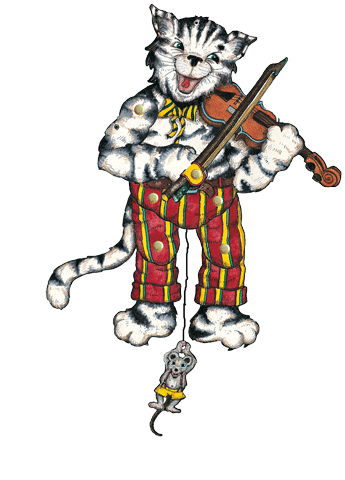 Craft sheet cat with violin