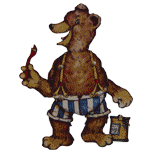 Handicraft sheet honey bear