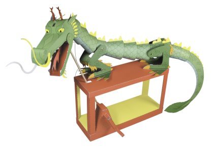 Feuille de bricolage "Dragon porte-bonheur chinois"