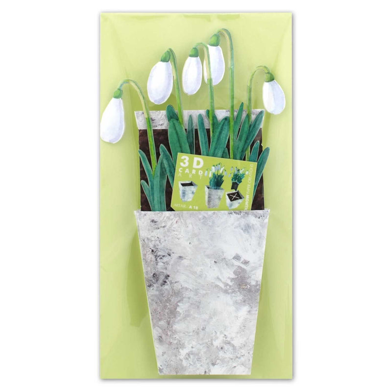 3D flowerpot card "Snowdrop"