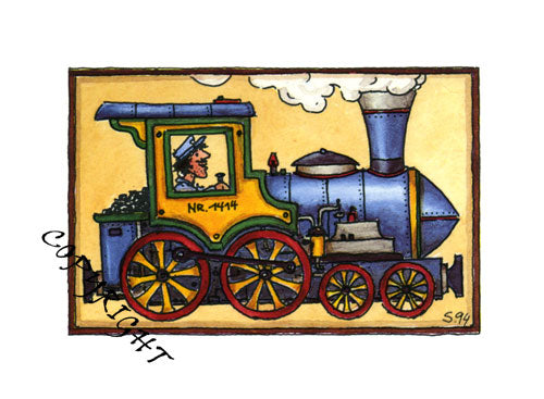 Postcard locomotive 