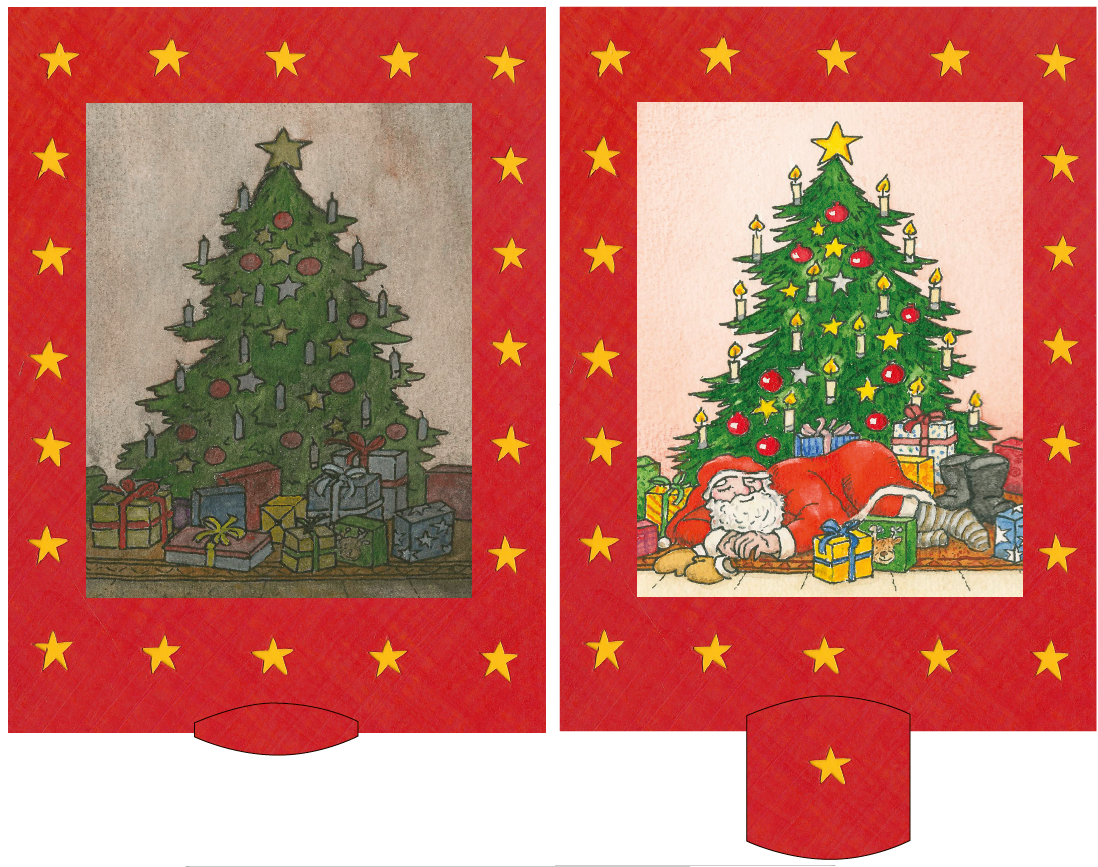 Lebende Karte "Sleeping Santa"