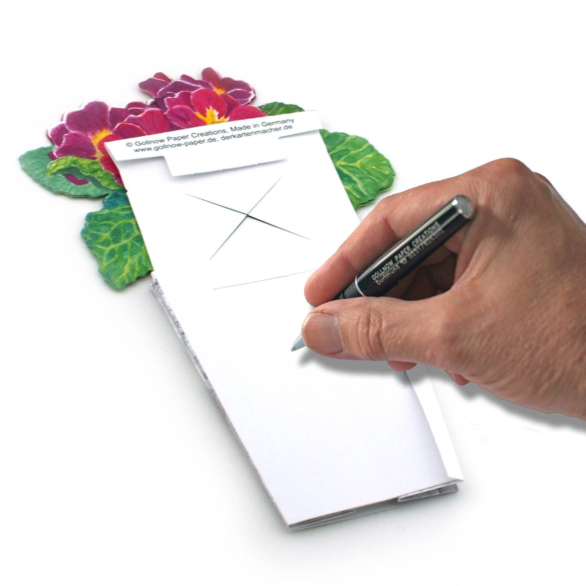 3D Dankeskarte Blume - Danksagungskarte Primel