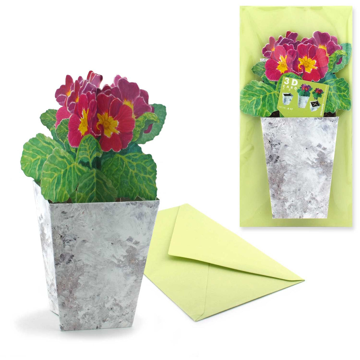 3D Dankeskarte Blume - Danksagungskarte Primel