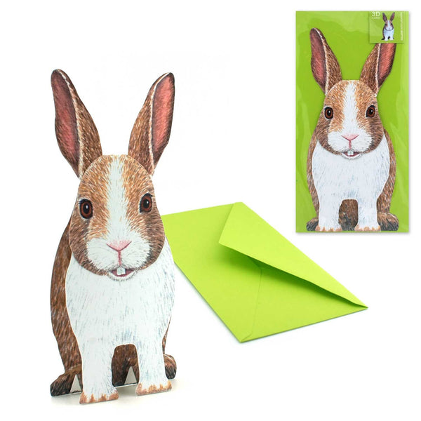 Carte pliante animal 3D "lapin"