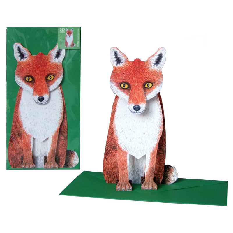 Carte pliante animal 3D "renard"