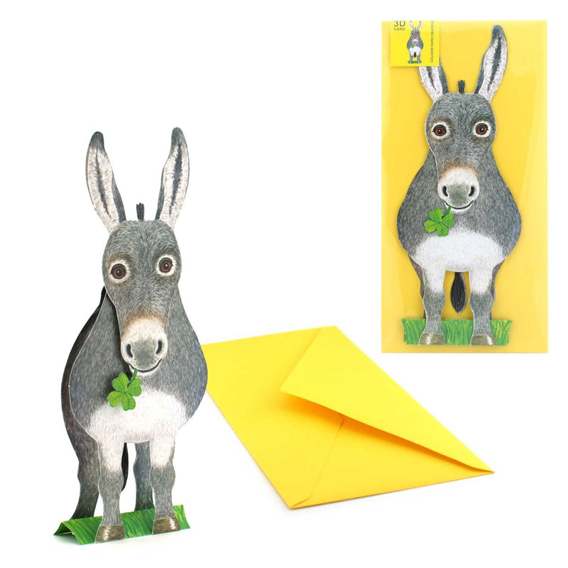 Carte pliante animal 3D "âne"