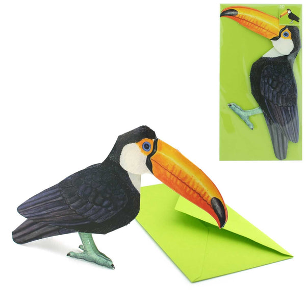 Carte pliante animaux 3D "Toucan"