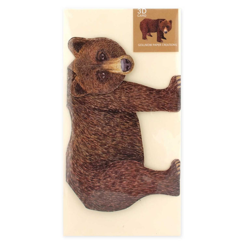 3D-Tierfaltkarte "Bär"