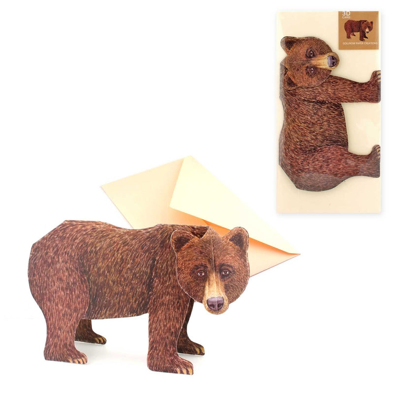 Carte pliante animal 3D "Ours"