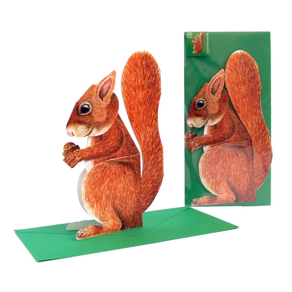 Carte pliante animal 3D "écureuil"