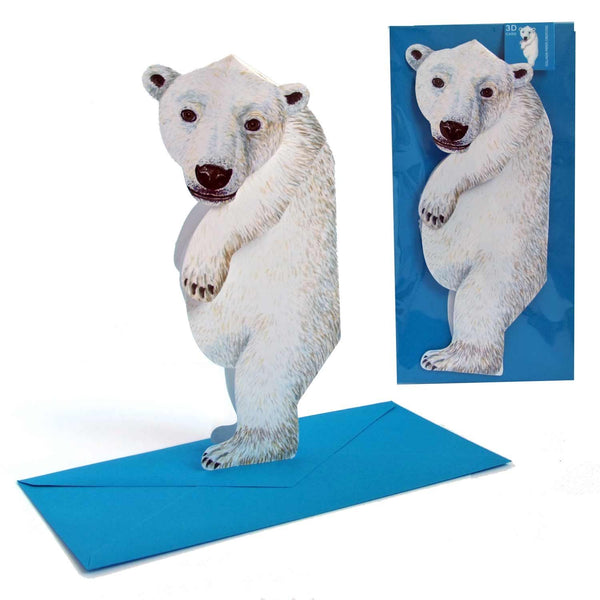 Carte pliante animal 3D "ours polaire"