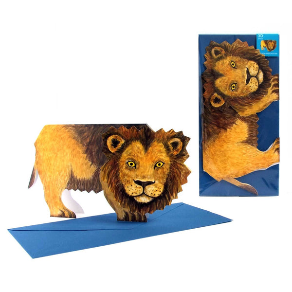 Carte pliante animaux 3D "Lion"