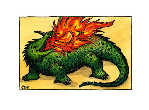 Carte postale dragon de feu 