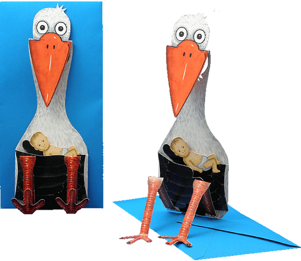 3D animal card "carrier pigeon"