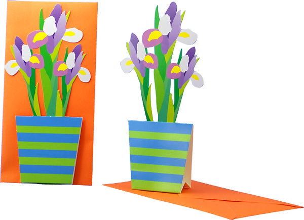 Carte fleur 3D "Iris" 