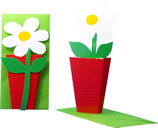 Carte fleur 3D "Marguerite" 