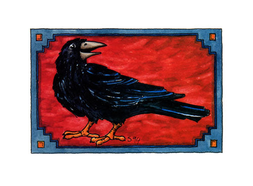 Postcard Raven 