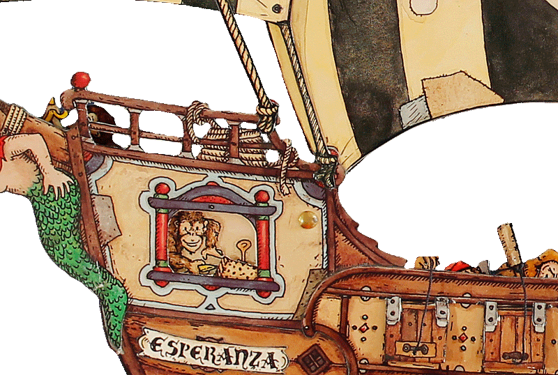 Craft sheet pirate ship